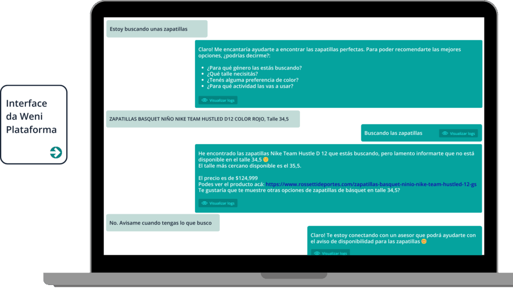 Interface da plataforma
